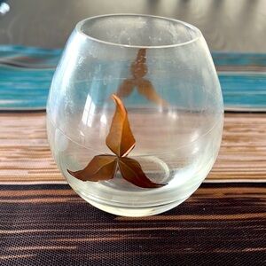 votive gold leaf glass candle holder